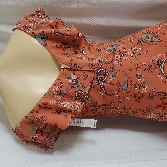 NWT Willow & Clay Floral Ruffle Front Slit Maxi Dress Size S - Picture 6 of 12
